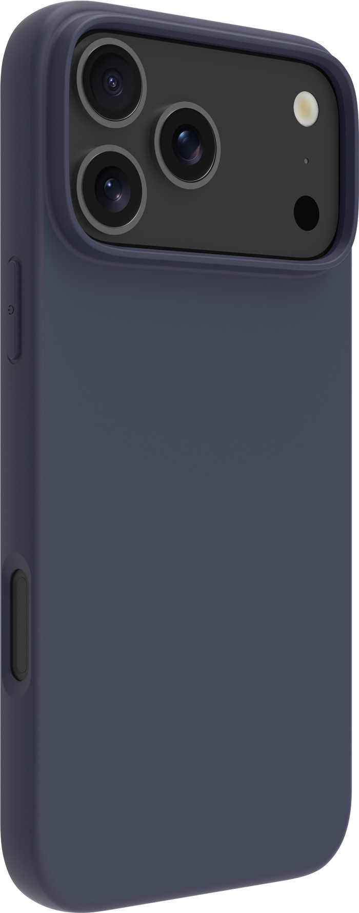 BlueBuilt Protective Back Cover met MagSafe iPhone 17 Pro Max Blauw + BlueBuilt iPhone 17 Pro Max Privacy Screenprotector Glas linkerkant