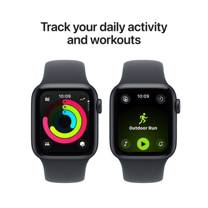 Apple Watch SE (2025) 40mm Midnight Sport Band S/M
