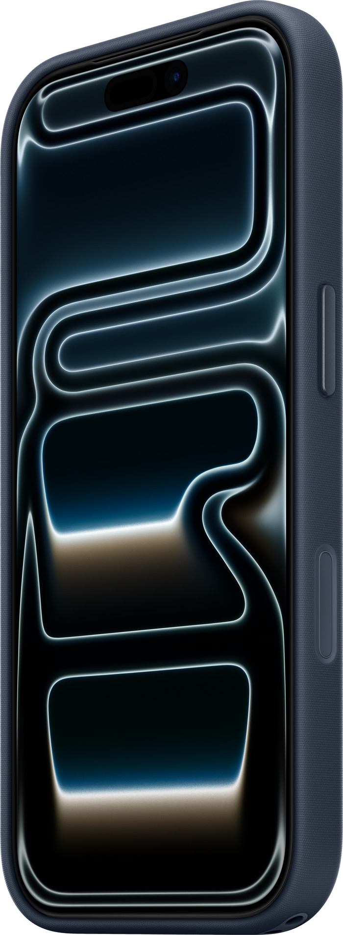 Apple iPhone 17 Pro TechWoven Back Cover met MagSafe Blauw rechterkant