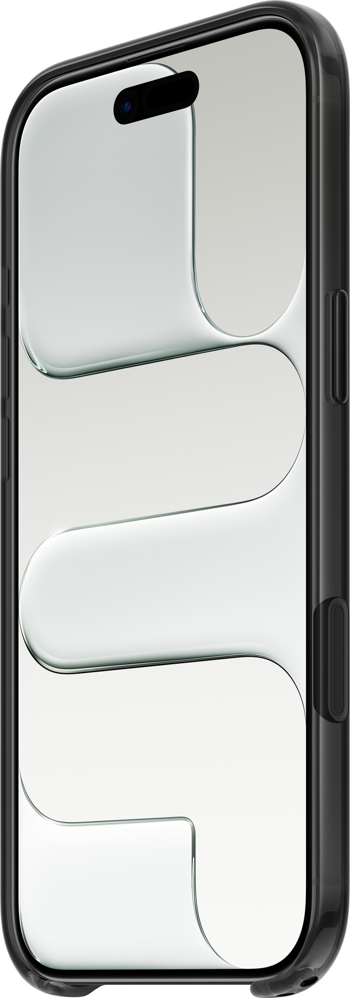 Apple iPhone Air Back Cover met MagSafe Transparant Zwart rechterkant