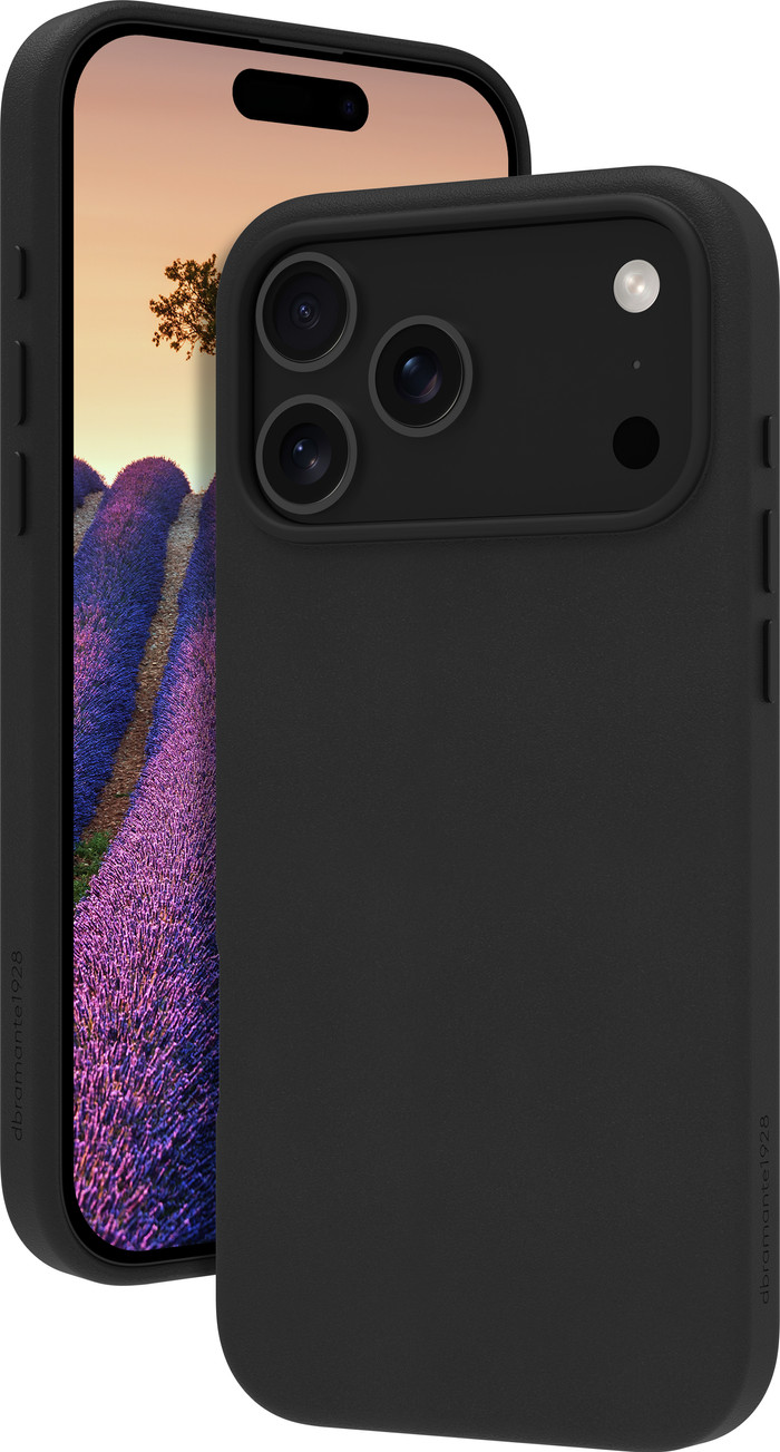 DBramante1928 Roskilde Apple iPhone 17 Pro Max Back Cover met MagSafe Leer Zwart voorkant