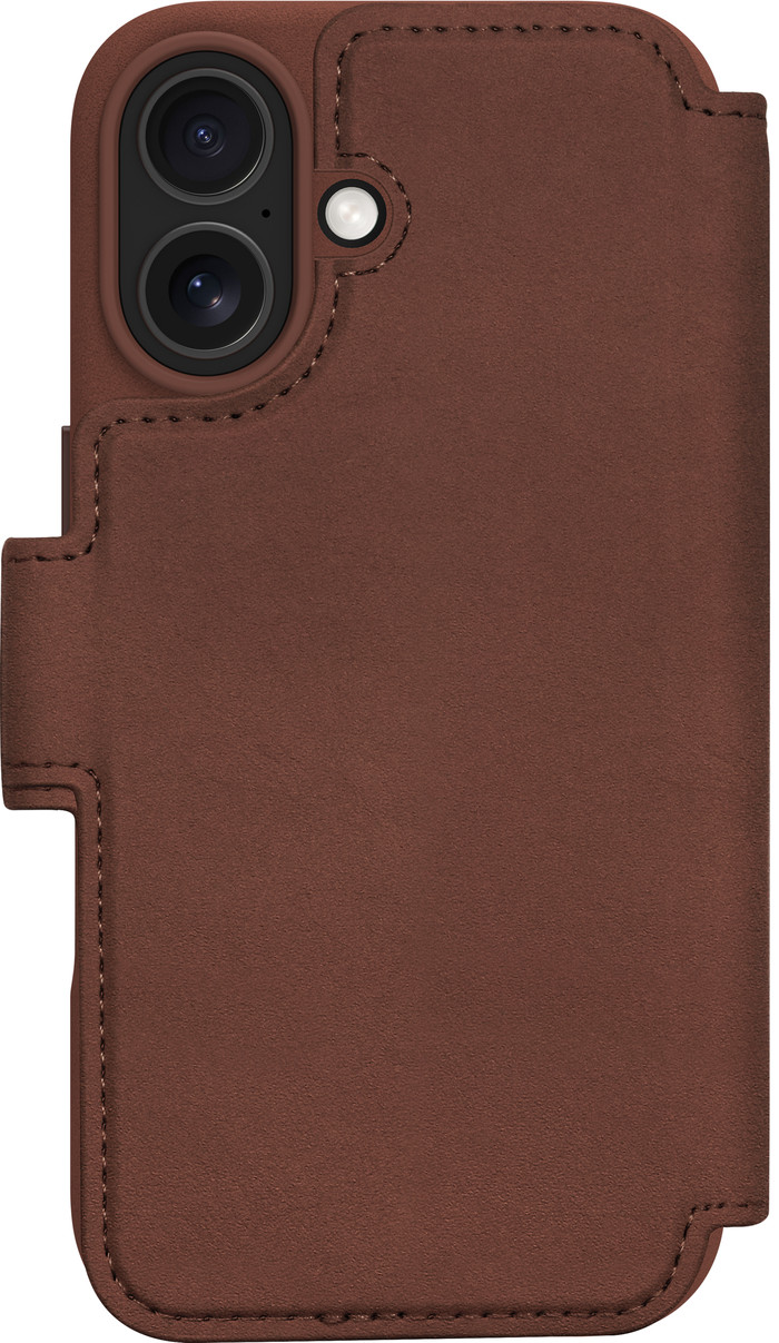 DBramante1928 Lynge iPhone 17 Book Case Leer met MagSafe Bruin achterkant