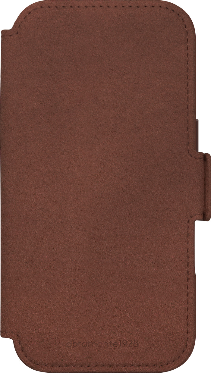 DBramante1928 Lynge iPhone 17 Book Case Leer met MagSafe Bruin voorkant