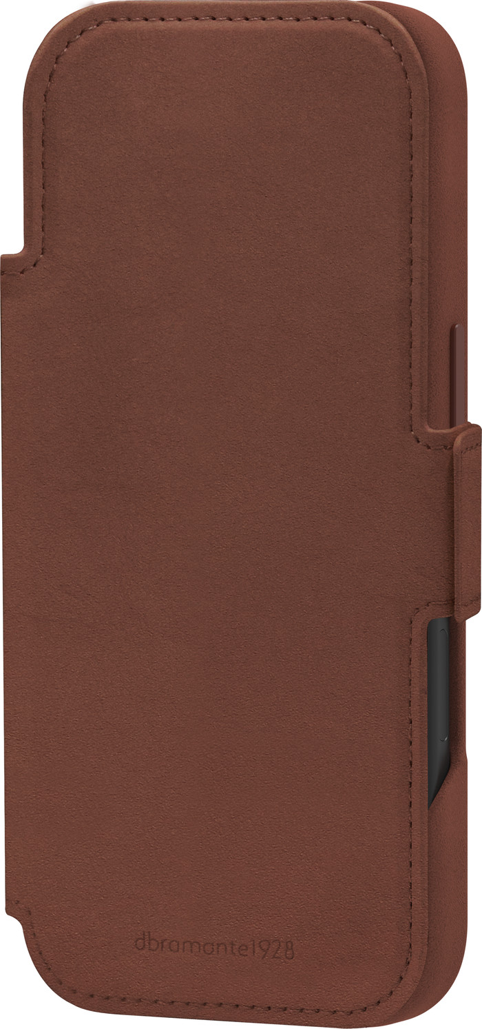 dbramante1928 Lynge iPhone 17 Air Book Case Leather with MagSafe Brown right side