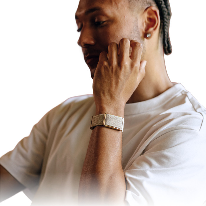 Polar Loop Bandje Beige S/M/L product in gebruik