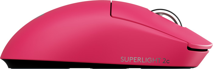 Logitech G PRO X Superlight 2c Draadloze Gaming Muis Magenta rechterkant