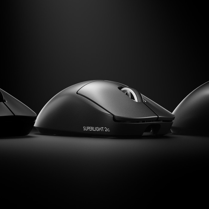 Logitech G PRO X Superlight 2c Draadloze Gaming Muis Zwart voorkant