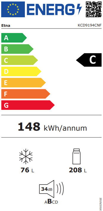 ETNA KCD9194CNF energy label
