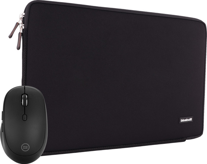 BlueBuilt Laptop Sleeve for Apple MacBook Air 13 inches Black + Tradendum Mouse Main Image