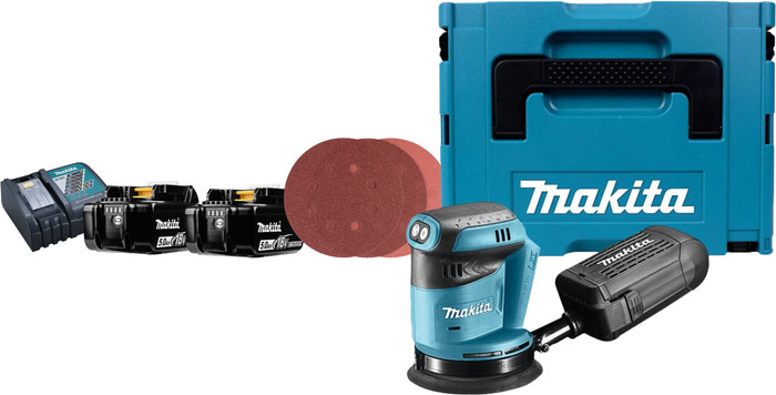 Makita DBO180ZJ 5.0Ah Battery (2x) Complete Pack Main Image