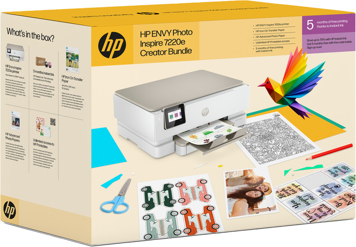 HP ENVY Photo Inspire 7220e Creator bundle packaging