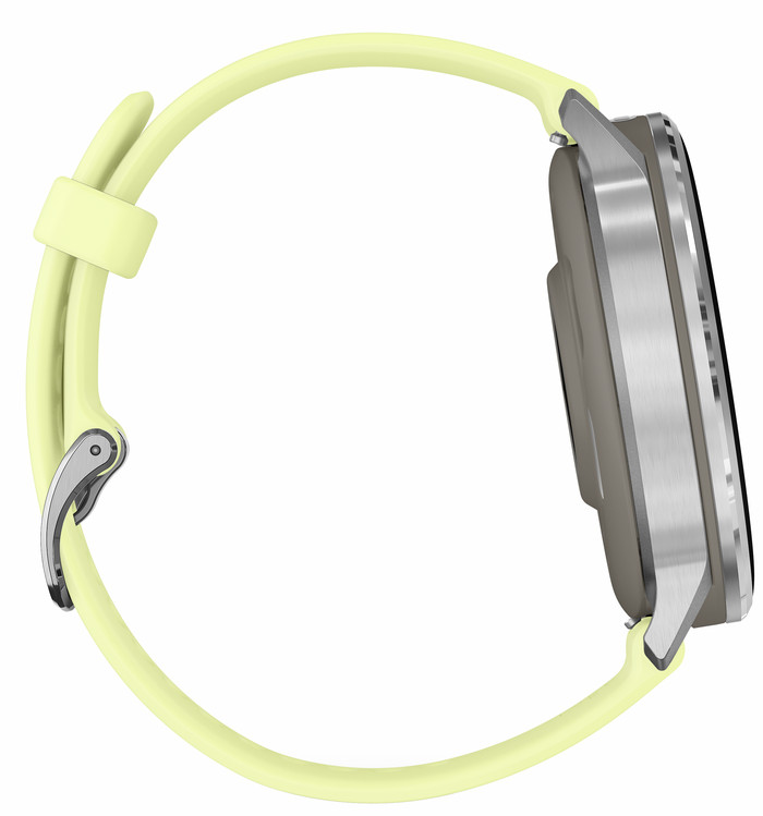 Garmin Venu 4 Zilver/Geel 45 mm linkerkant