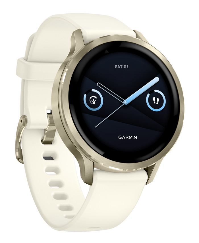 Garmin Venu 4 Goud/Beige 41 mm rechterkant