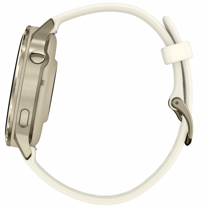 Garmin Venu 4 Goud/Beige 41 mm linkerkant