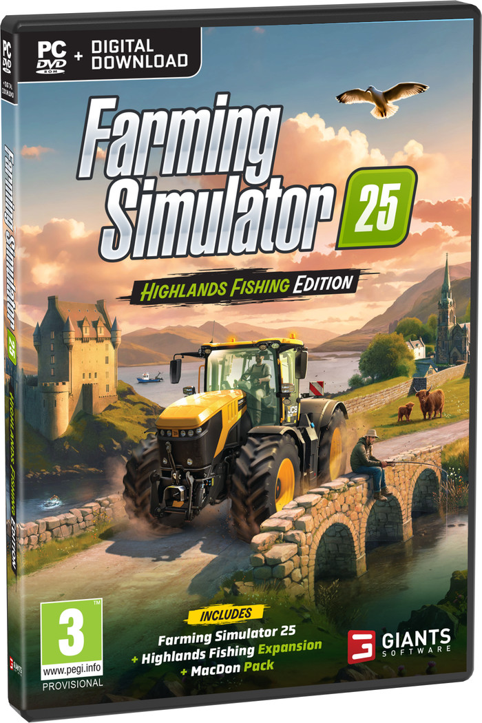 Farming Simulator 25 Highlands Fishing Edition PC packaging