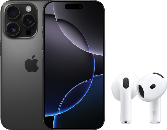 Apple iPhone 16 Pro 256GB Black Titanium + AirPods 4 Active Noise Cancellation Main Image