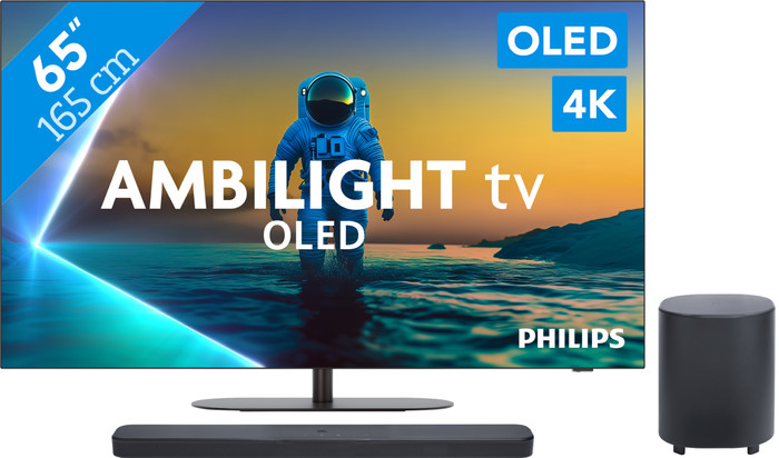 Philips Ambilight 65'' OLED810 4K (2025) + JBL Bar 500 M2 Zwart Main Image