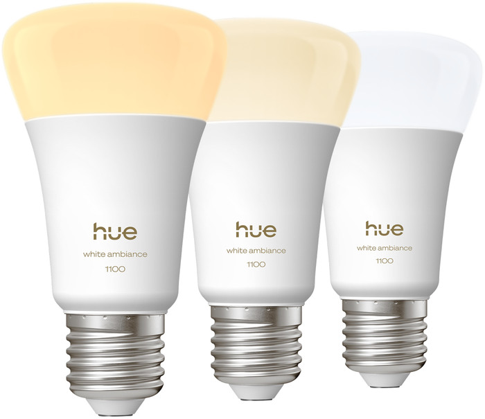 Philips Hue White Ambiance E27 1100lm 3-pack Main Image