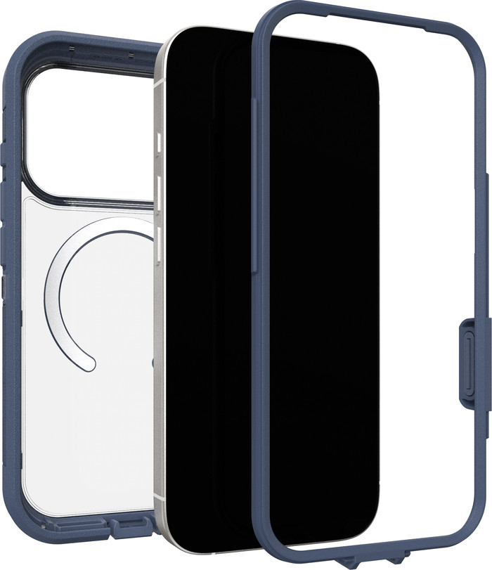 Otterbox Defender Pro XT iPhone 17 Pro Back Cover met MagSafe Magneet Transparant Blauw samengesteld product