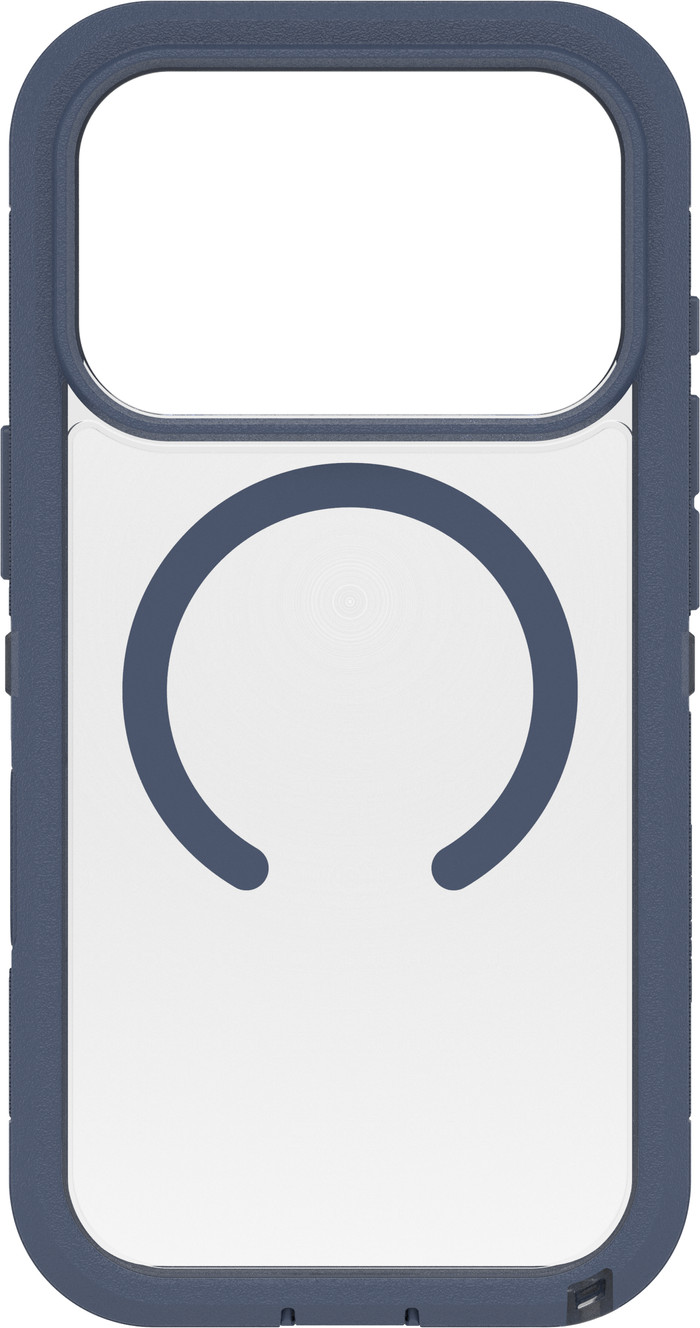 Otterbox Defender Pro XT iPhone 17 Pro Back Cover met MagSafe Magneet Transparant Blauw voorkant