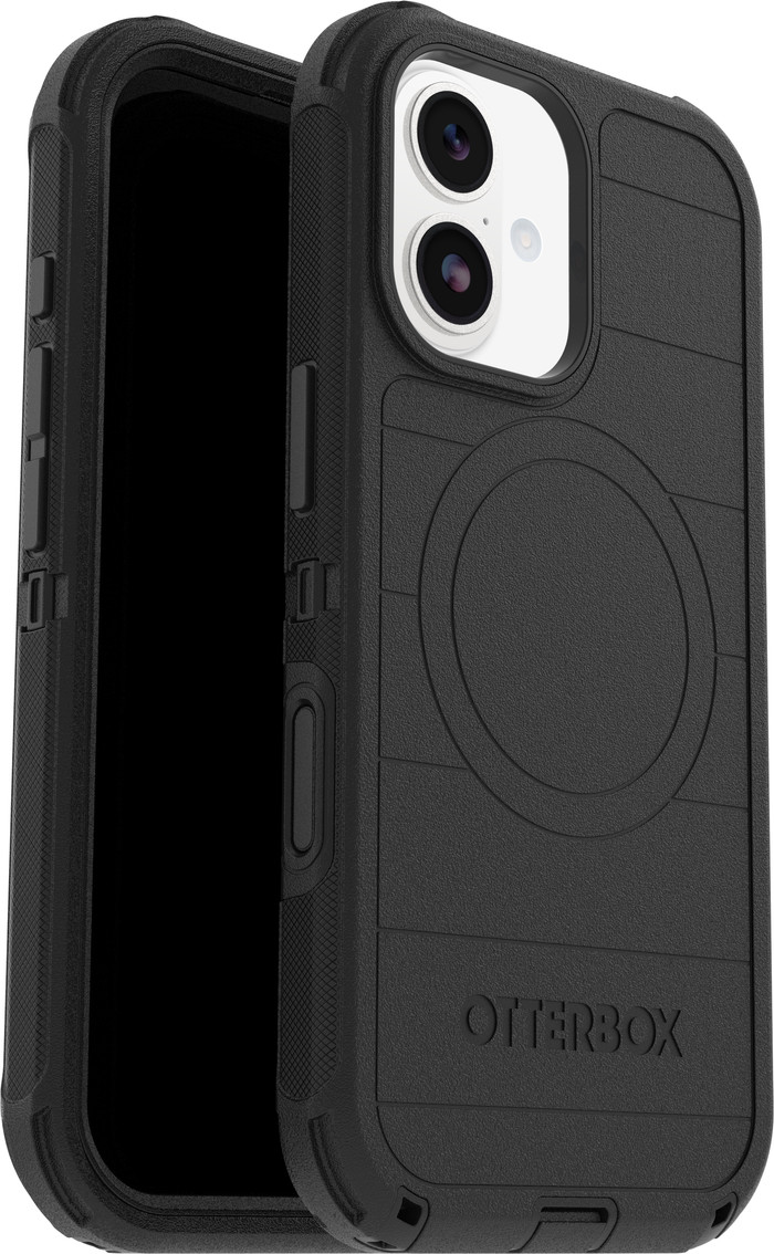 OtterBox Defender Pro iPhone 17 Back Cover with MagSafe Magnet Black combined product