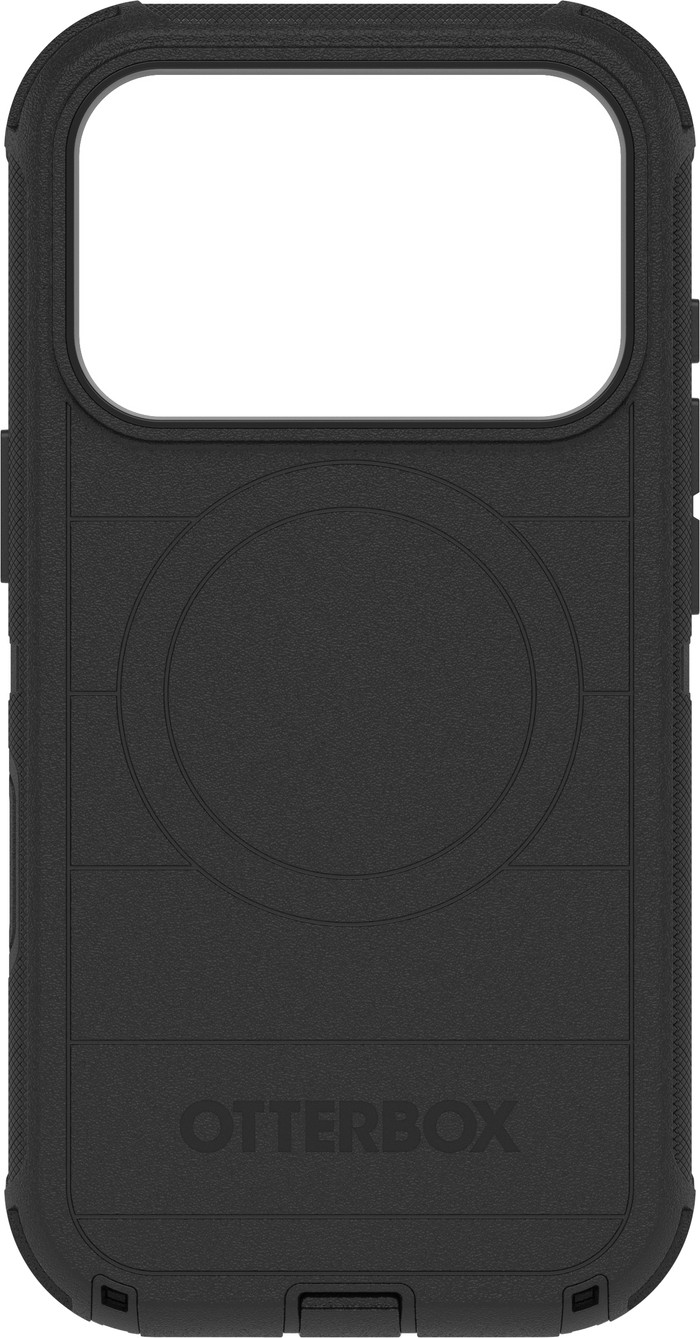 Otterbox Defender Pro iPhone 17 Pro Back Cover met MagSafe Magneet Zwart voorkant