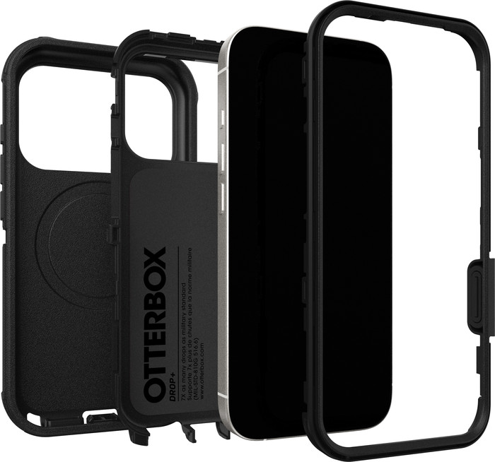 Otterbox Defender Pro iPhone 17 Pro Back Cover met MagSafe Magneet Zwart samengesteld product