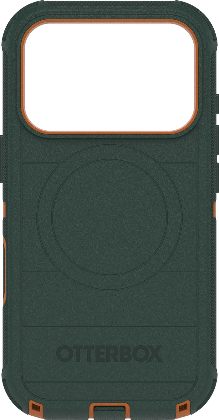 Otterbox Defender Pro iPhone 17 Pro Back Cover met MagSafe Magneet Groen voorkant