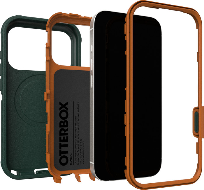 Otterbox Defender Pro iPhone 17 Pro Back Cover met MagSafe Magneet Groen samengesteld product