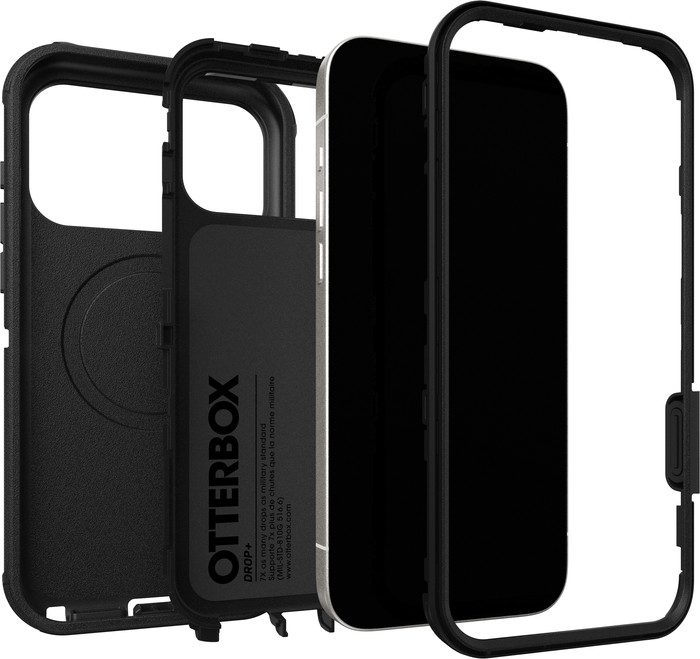 Otterbox Defender Pro iPhone 17 Pro Max Back Cover met MagSafe Magneet Zwart samengesteld product