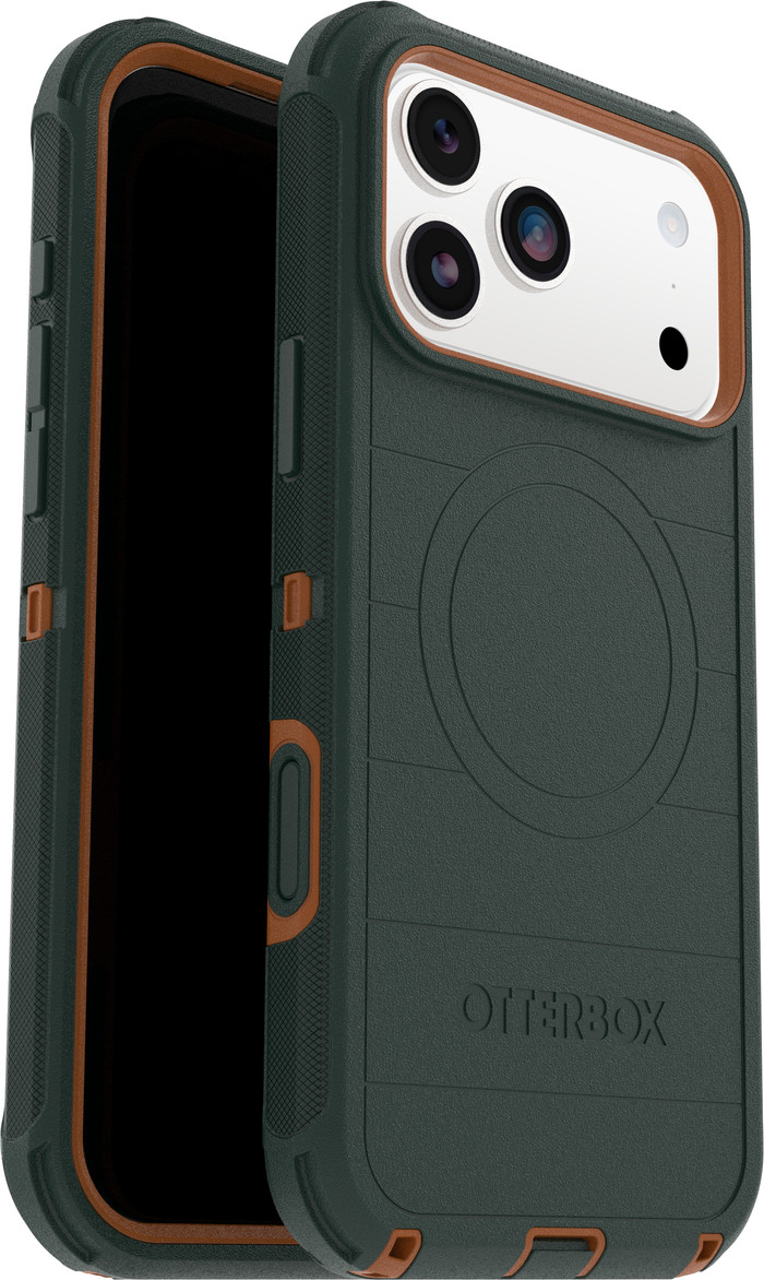 OtterBox Defender Pro iPhone 17 Pro Max Back Cover with MagSafe Magnet Green combined product