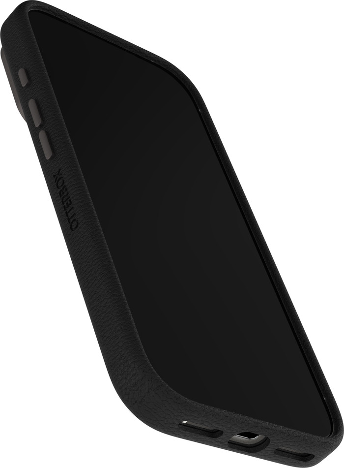 Otterbox Symmetry iPhone 17 Pro Back Cover met MagSafe Magneet Leer Zwart voorkant