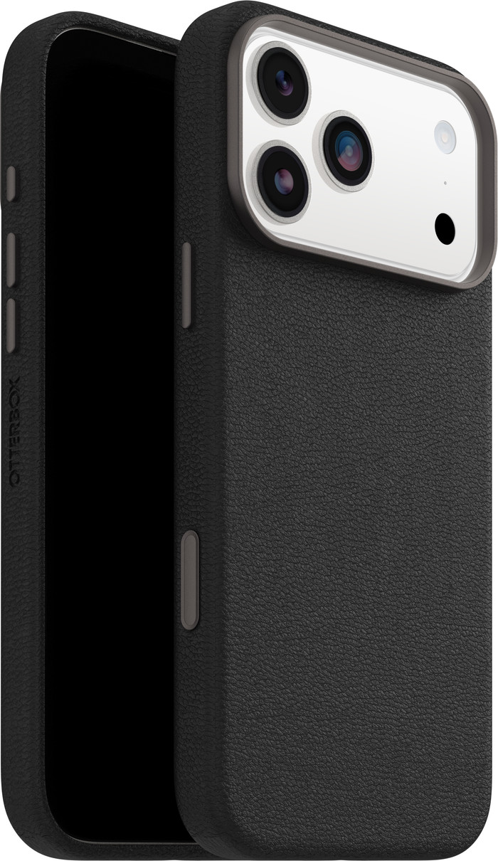 Otterbox Symmetry iPhone 17 Pro Max Back Cover met MagSafe Magneet Leer Zwart samengesteld product