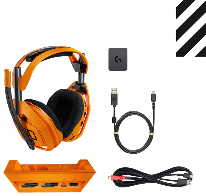 Logitech G Astro A50 X McLaren Racing Edition combined product