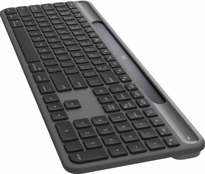 Logitech Signature Slim Solar+ Wireless Keyboard QWERTY right side