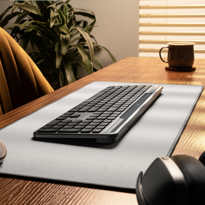 Logitech Signature Slim Solar+ Wireless Keyboard QWERTY product in use