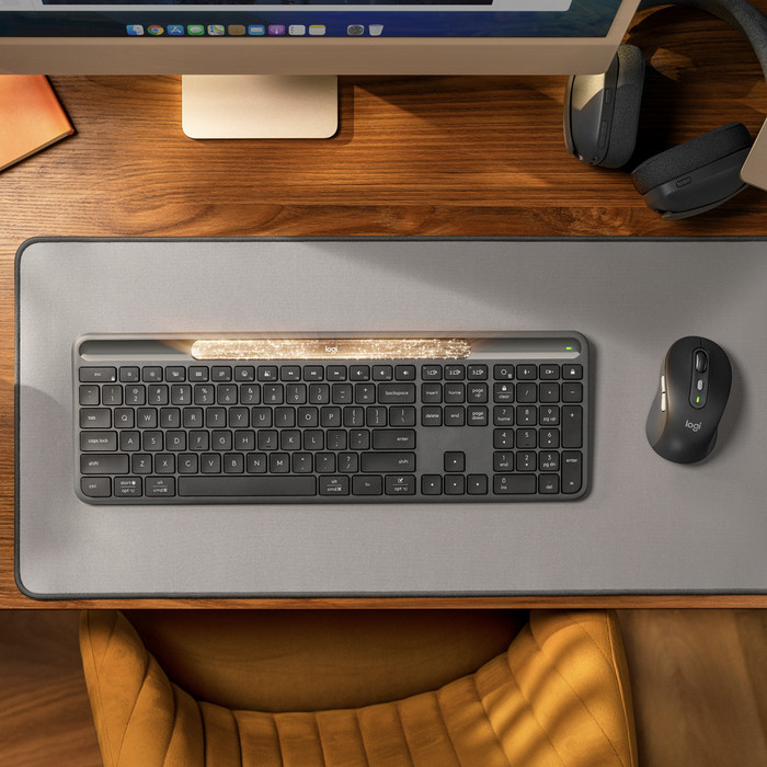 Logitech Signature Slim Solar+ Wireless Keyboard QWERTY product in use