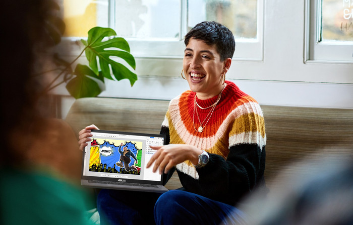 ASUS Chromebook Plus CX3402CVA-PQ0556 product in gebruik