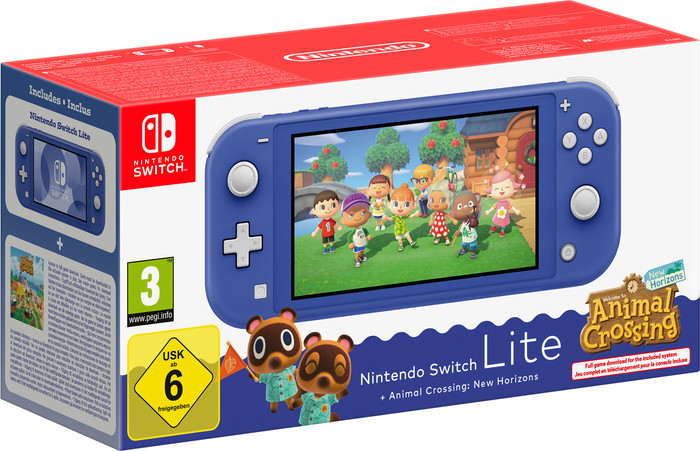 Nintendo Switch Lite Animal Crossing New Horizons Edition Blue Main Image