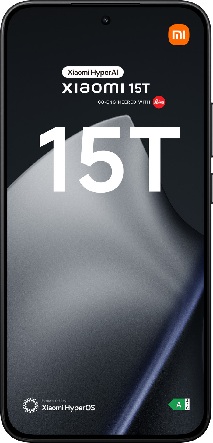 Xiaomi 15T 256 Zwart 5G + Redmi Pad 2 11 inch 256 GB Wifi Grijs voorkant