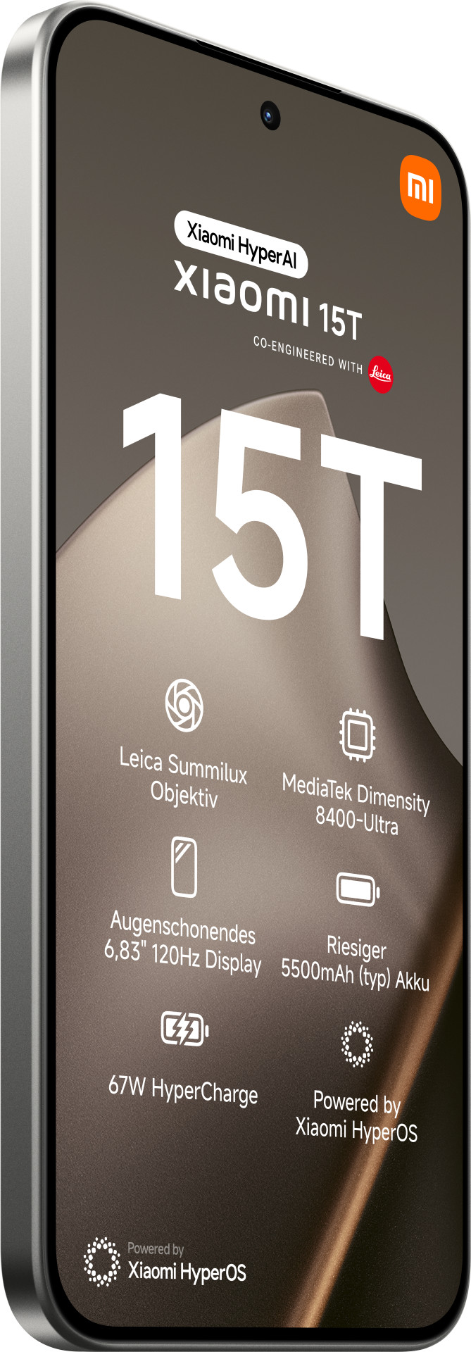 Xiaomi 15T 512GB Grijs 5G voorkant