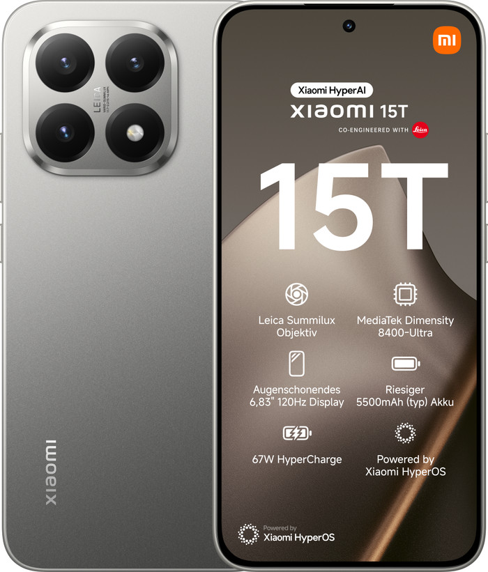 Xiaomi 15T 512GB Grijs 5G Main Image