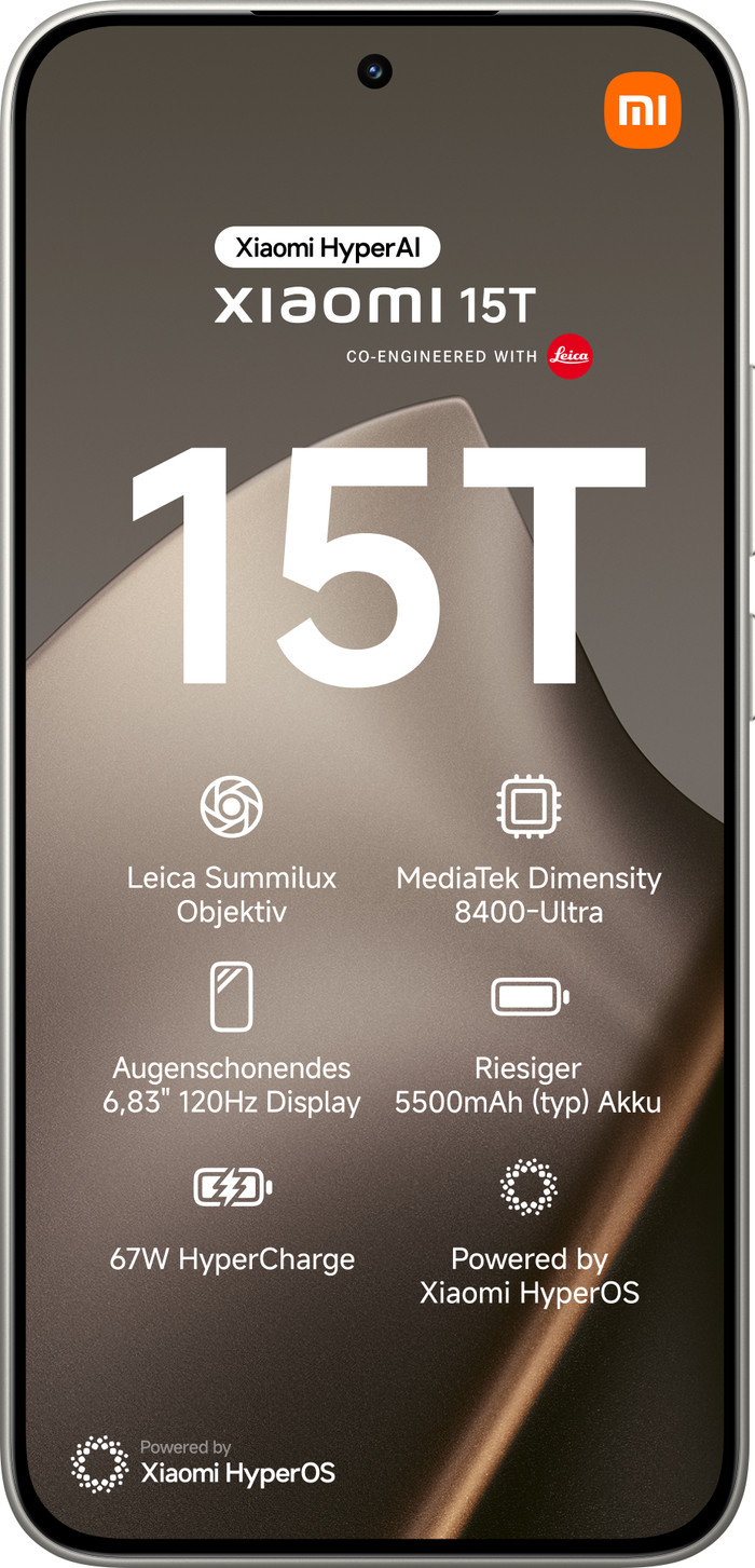 Xiaomi 15T 512GB Grijs 5G voorkant