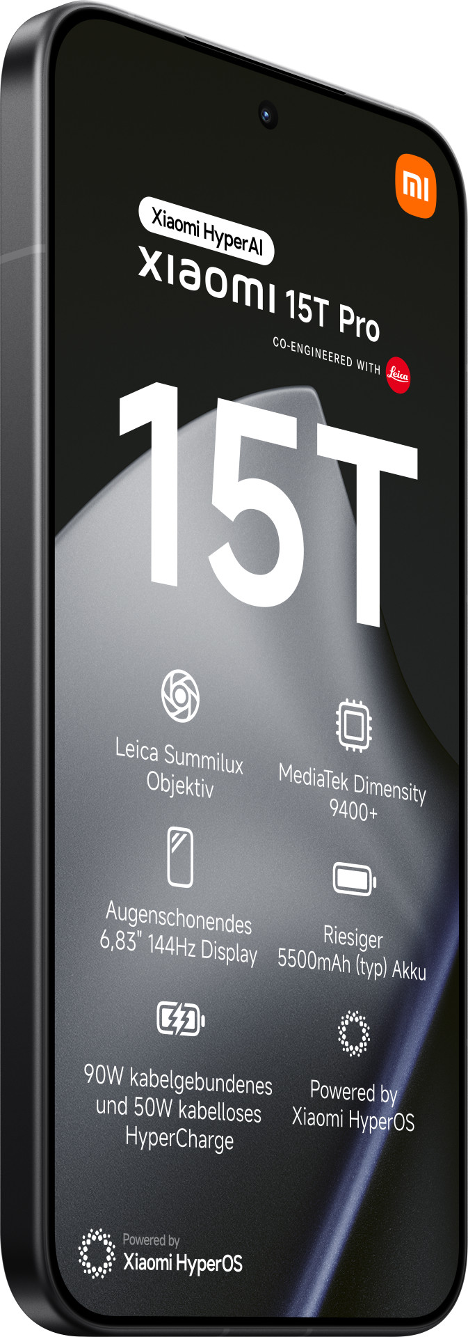 Xiaomi 15T Pro 512 GB Zwart 5G voorkant