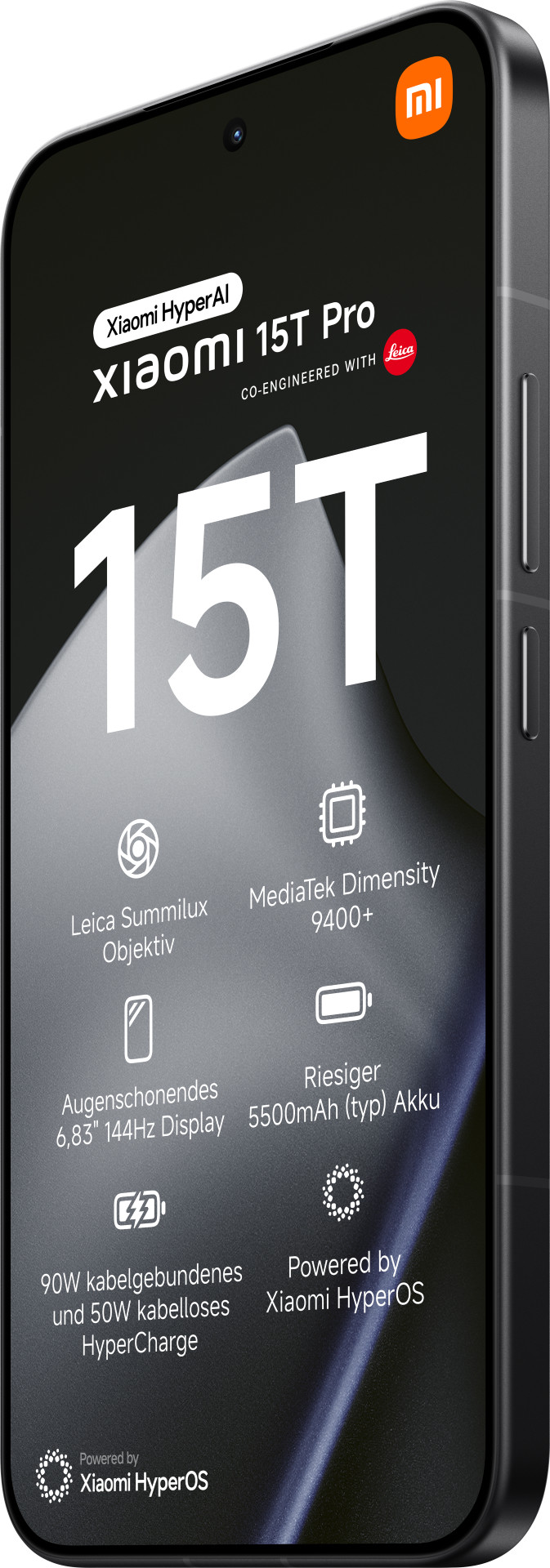 Xiaomi 15T Pro 512 GB Zwart 5G voorkant