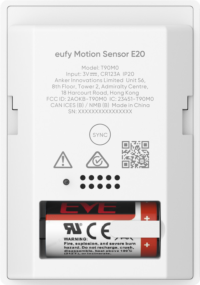 eufy Motion Sensor E20 back