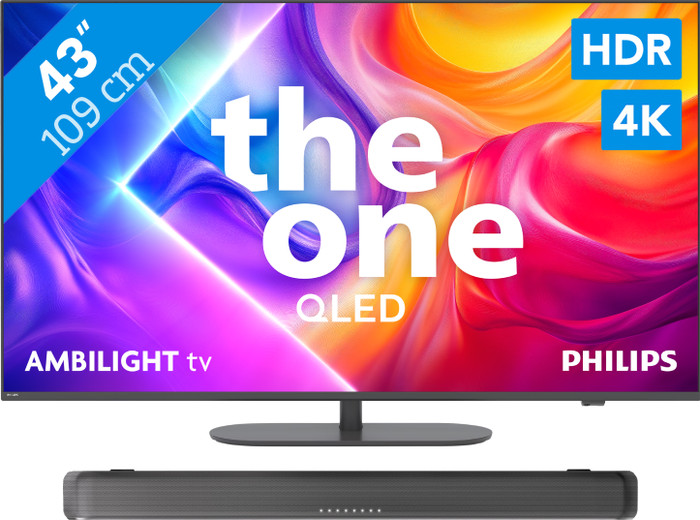 Philips Ambilight 43'' PUS9000 QLED 4K (2025) + Philips TAB5109 Main Image