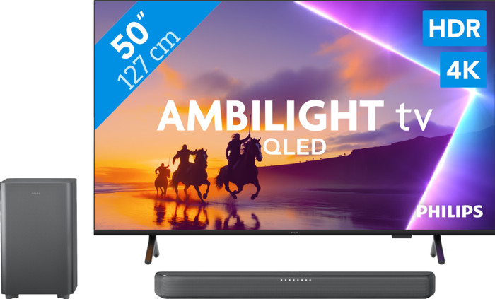 Philips Ambilight 50'' PUS8500 QLED 4K (2025) + Philips TAB5309 Main Image