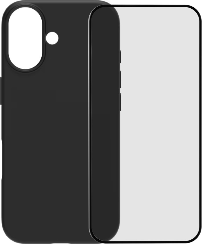 BlueBuilt Back Cover iPhone 17 Black + BlueBuilt iPhone 17 Screen Protector Glass Main Image