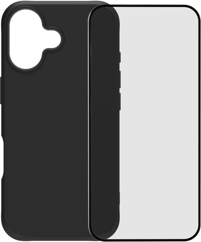 BlueBuilt Protective Back Cover met MagSafe iPhone 17 Zwart + BlueBuilt iPhone 17 Screenprotector Glas Main Image